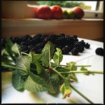 mint and blackberries